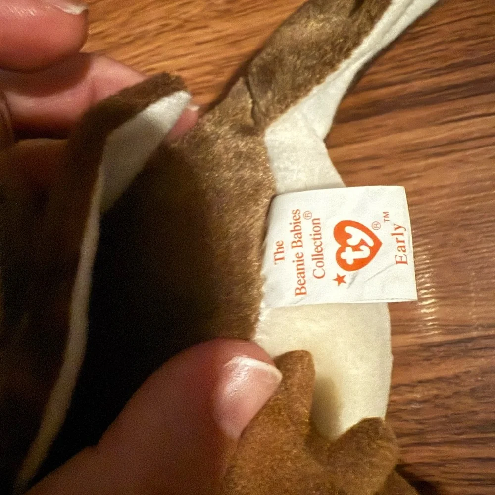 Plush Brown early bird ty beanie